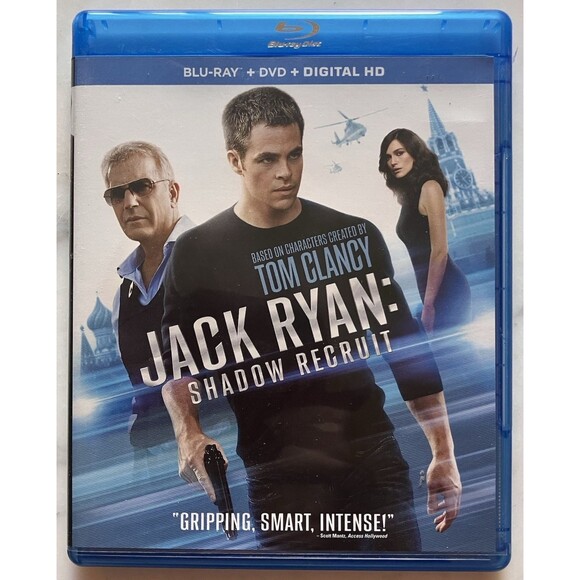 Jack Ryan: Shadow Recruit (Blu-ray, 2014) Staring Chris Pine 2 Disc Set EUC - Picture 1 of 3